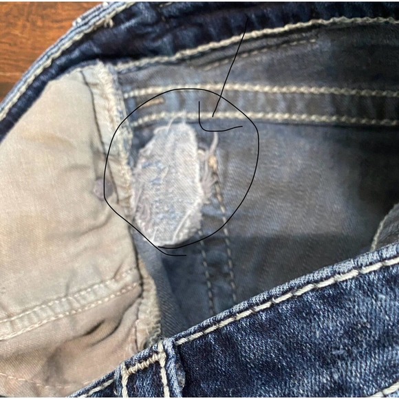 Big Star Ankle Jeans Women's Size 25 Heavy Stitch Y2K Stretch *FLAW - Picture 3 of 5